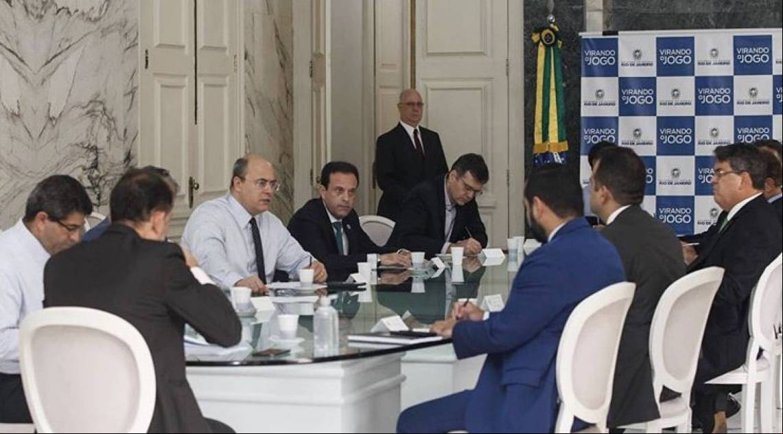 Witzel se reuniu com o TJ, Legislativo, MP, Defensoria e TCE; propostas foram consideradas ousadas - Rogério Santana/Divulgação