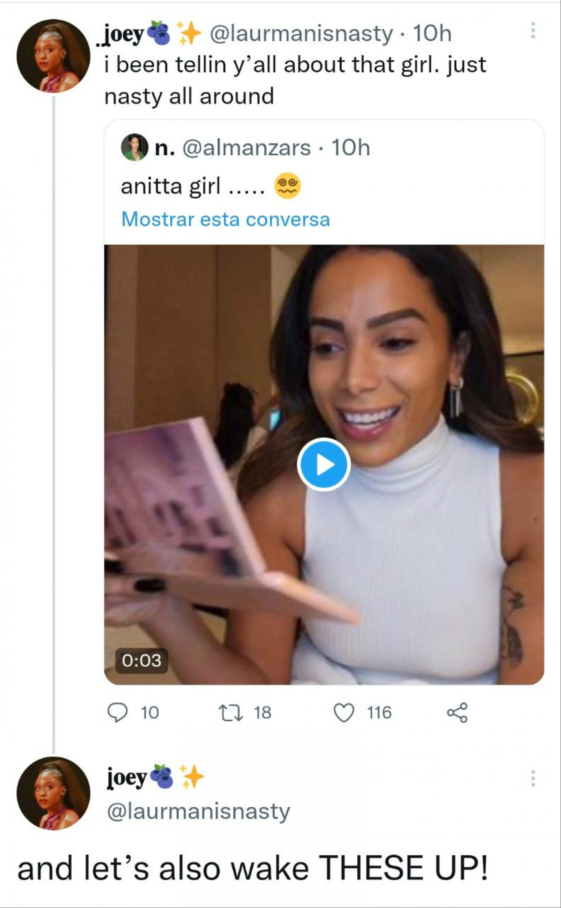 Post de internautas criticando Anitta - Reprodução
