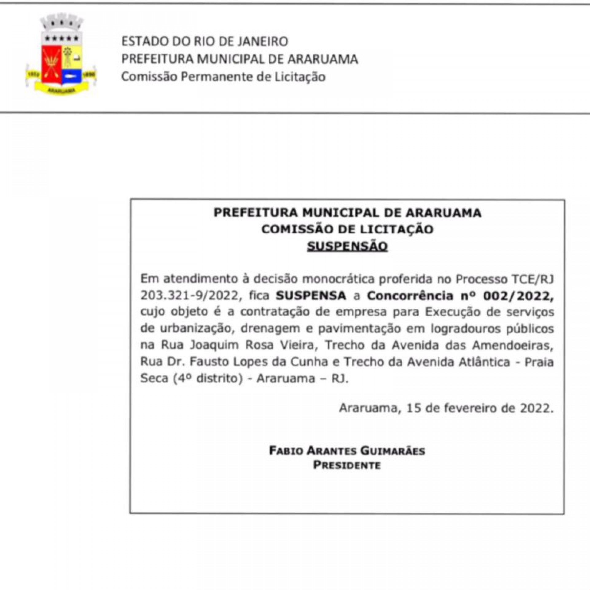 Informe do cancelamento - Rede social