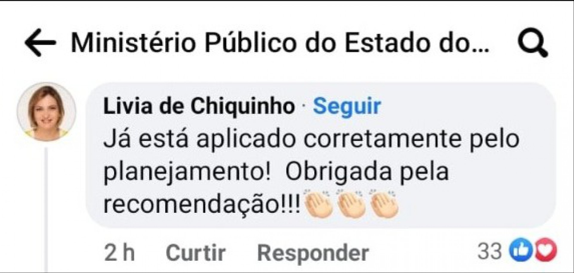 Sempre dando "as dela", dessa vez Lívia não poupou nem o Ministério Público Estadual com seus coices - Redes Sociais