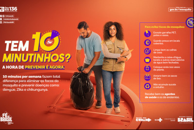 10 minutos por semana são suficientes para prevenir o mosquito da dengue, Zika e chikungunya 10 minutos por semana são suficientes para prevenir o mosquito da dengue, Zika e chikungunya