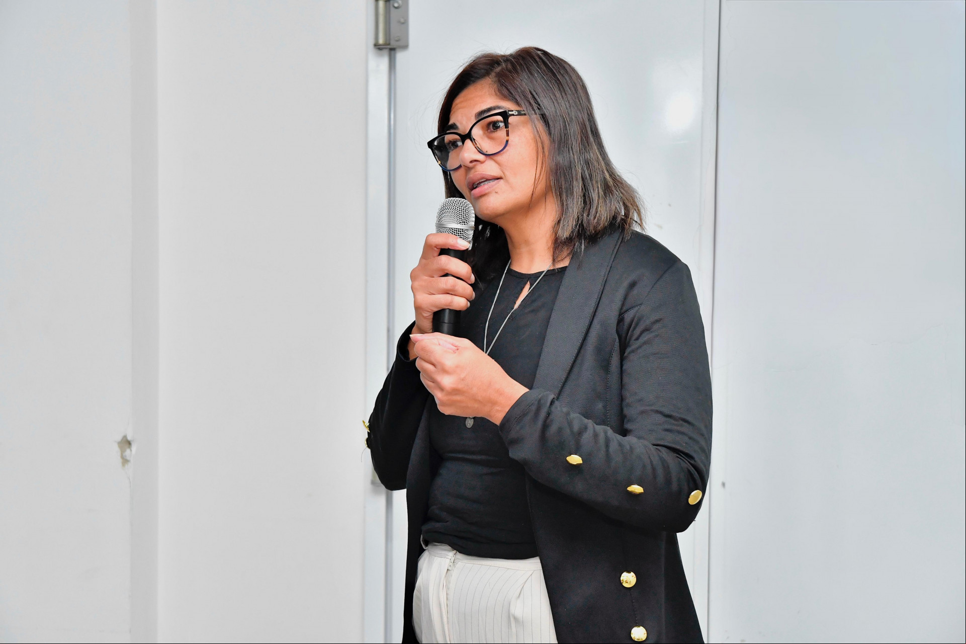 A palestrante foi a representante do Colegiado Estadual de Gestores Municipais de Assistência Social do Rio de Janeiro (Coegemas-RJ), Cristiane Tardelli - Jeovani Campos / PMBR