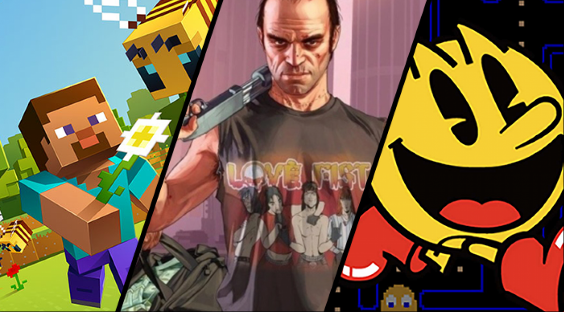 Minecraft, GTA V, e Pac-Man estão no top 10 - Divulgação